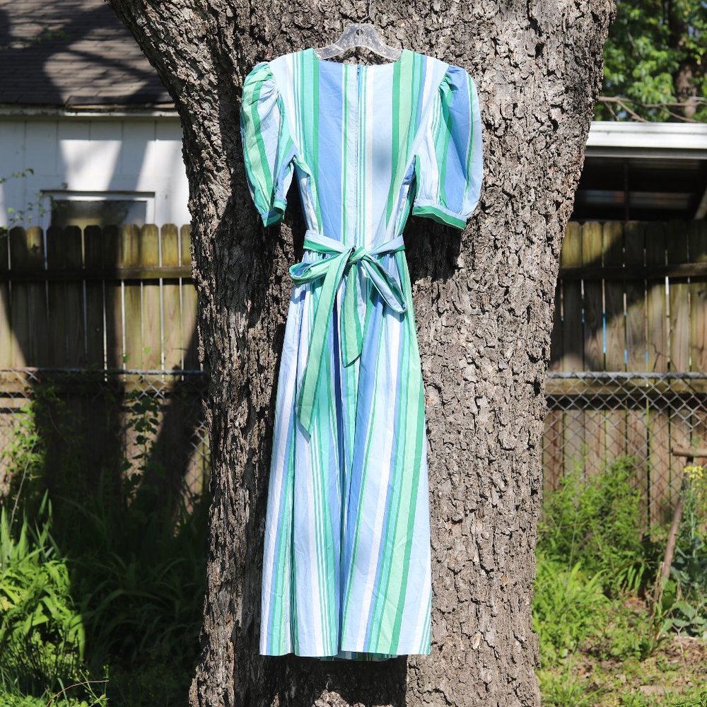 Vintage Laura Ashley Striped Dress - Picture 2 of 8